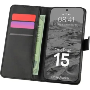 Etui z klapką Bizon Case Pocket do OnePlus 15 czarne