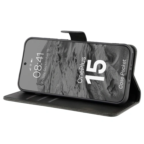 Etui z klapką Bizon Case Pocket do OnePlus 15 czarne