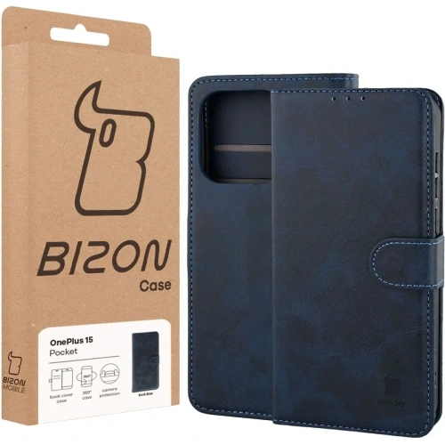 Etui z klapką Bizon Case Pocket do OnePlus 15 granatowe