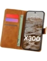 Etui z klapką Bizon Case Pocket do Vivo X300 Pro brązowe