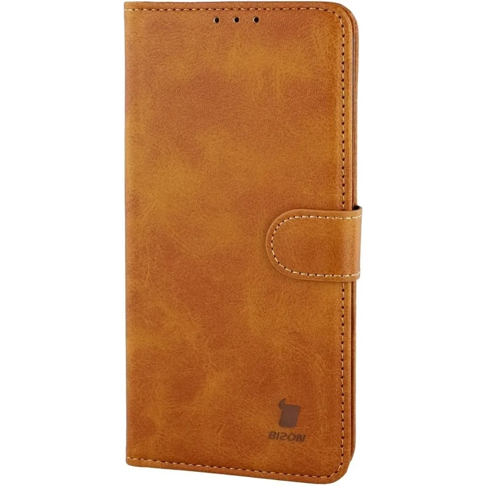 Etui z klapką Bizon Case Pocket do Vivo X300 Pro brązowe