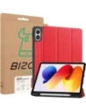 Etui z klapką Bizon Case Tab Lizard do Xiaomi Redmi Pad 2 Pro czerwone