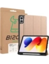 Etui z klapką Bizon Case Tab Lizard do Xiaomi Redmi Pad 2 Pro różowozłote
