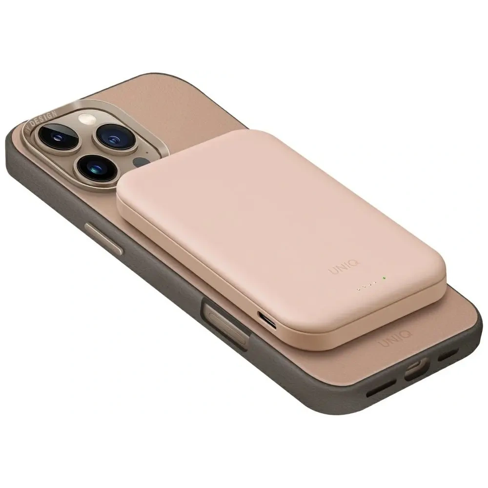 Powerbank UNIQ Lyden Lexa Magnetic 5000mAh PD USB-C MagSafe różowy