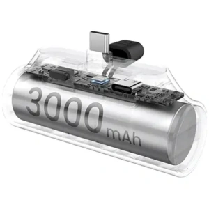 Powerbank USAMS PB79 Mini Tail Plug Portable 3000mAh USB-C srebrny