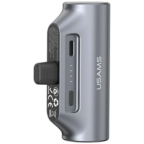 Powerbank USAMS PB79 Mini Tail Plug Portable 3000mAh USB-C szary