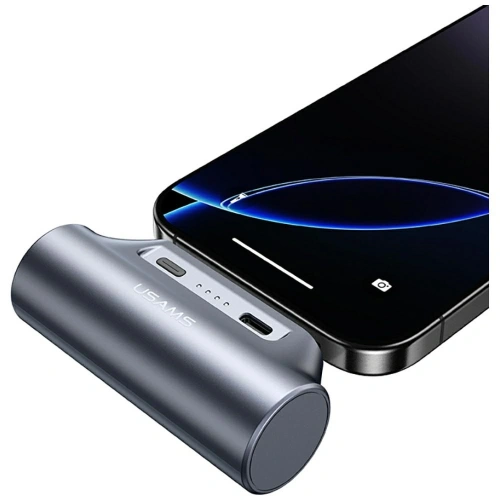 Powerbank USAMS PB79 Mini Tail Plug Portable 3000mAh USB-C szary