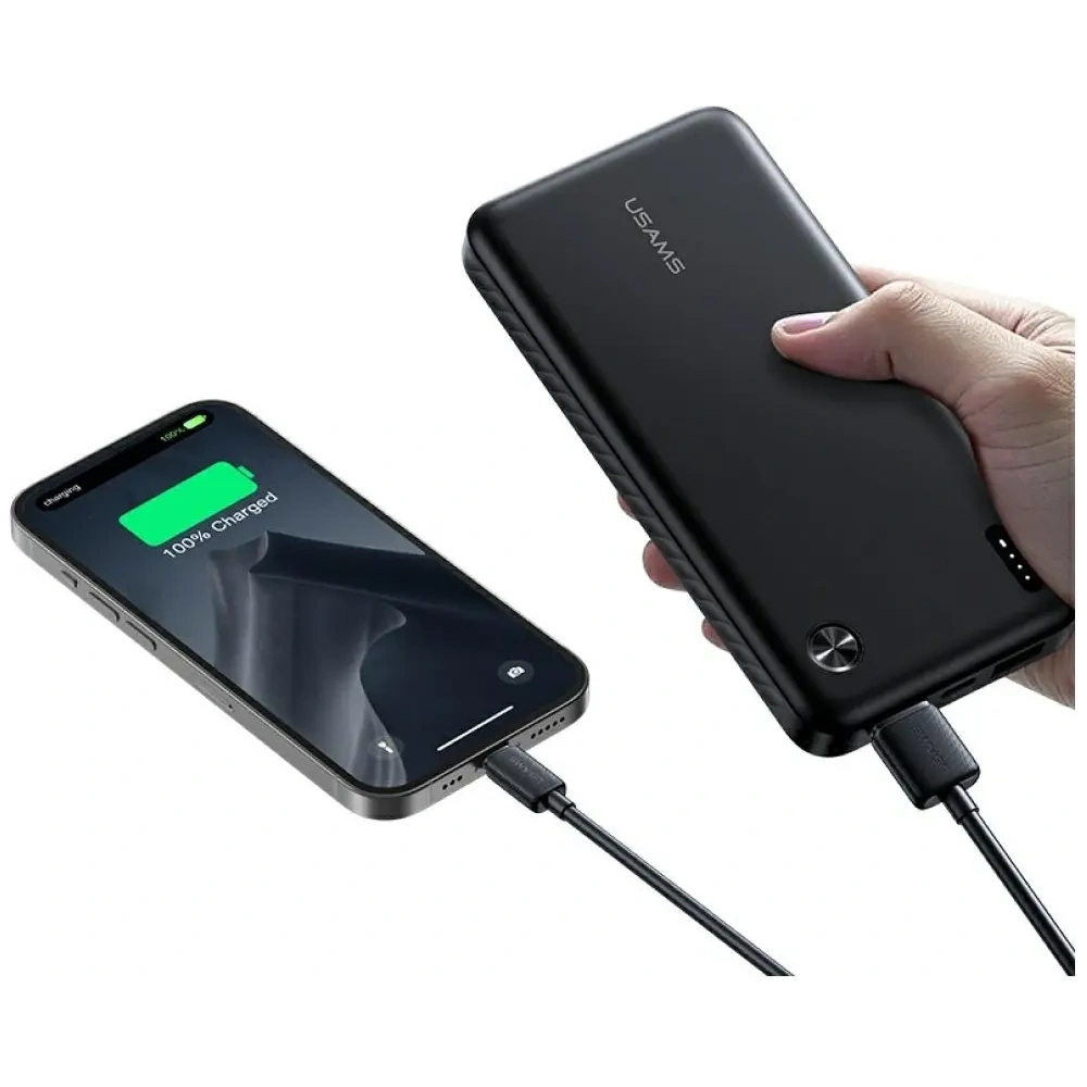 Powerbank USAMS PB83 2xUSB-A, USB-C 10000mAh biały