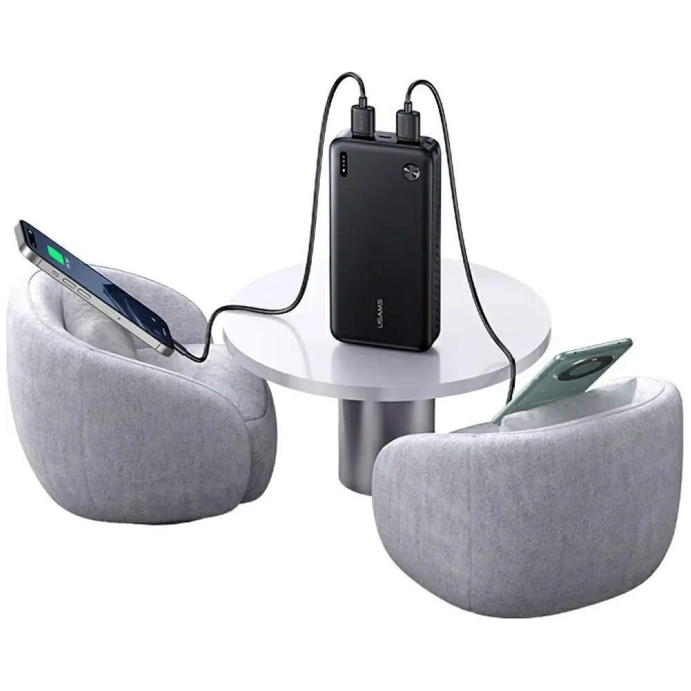 Powerbank USAMS PB83 2xUSB-A, USB-C 20000mAh biały