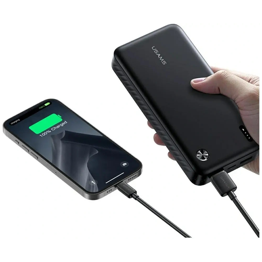 Powerbank USAMS PB83 2xUSB-A, USB-C 20000mAh czarny