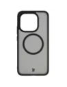 Etui z pierścieniem magnetycznym Bizon Case MatteO do Xiaomi 15T przydymione-czarne