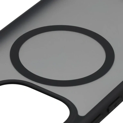 Etui z pierścieniem magnetycznym Bizon Case MatteO do Xiaomi 15T przydymione-czarne