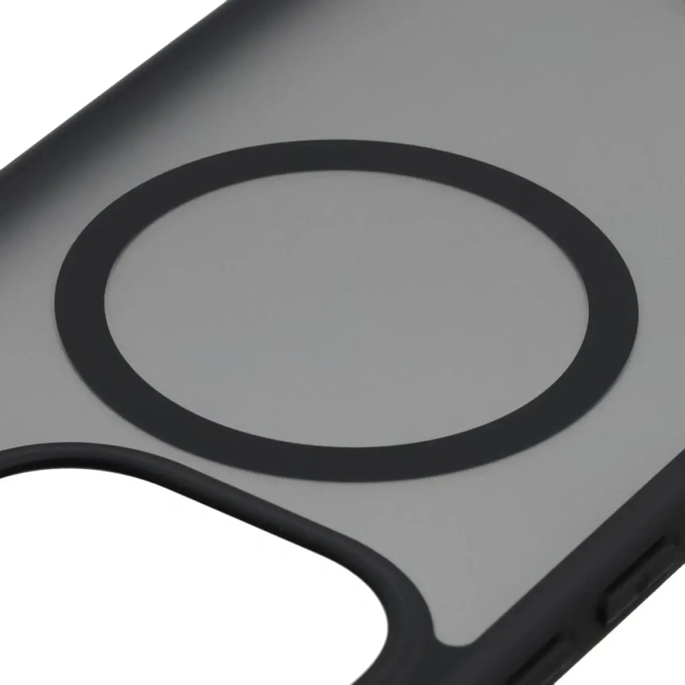 Etui z pierścieniem magnetycznym Bizon Case MatteO do Xiaomi 15T przydymione-czarne