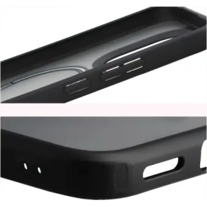 Etui z pierścieniem magnetycznym Bizon Case MatteO do Xiaomi 15T przydymione-czarne