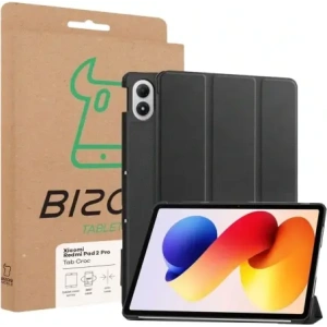Etui z klapką Bizon Case Tab Croc do Xiaomi Redmi Pad 2 Pro czarne