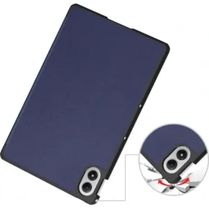 Etui z klapką Bizon Case Tab Croc do Xiaomi Redmi Pad 2 Pro granatowe