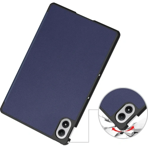 Etui z klapką Bizon Case Tab Croc do Xiaomi Redmi Pad 2 Pro granatowe