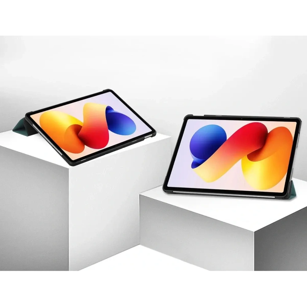Etui z klapką Bizon Case Tab Croc do Xiaomi Redmi Pad 2 Pro ciemnozielone