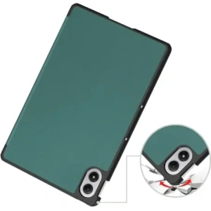 Etui z klapką Bizon Case Tab Croc do Xiaomi Redmi Pad 2 Pro ciemnozielone