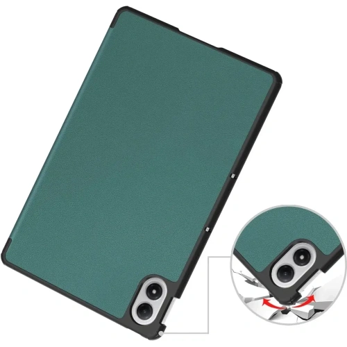 Etui z klapką Bizon Case Tab Croc do Xiaomi Redmi Pad 2 Pro ciemnozielone