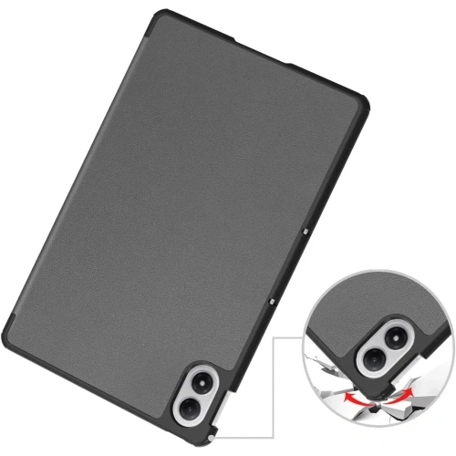 Etui z klapką Bizon Case Tab Croc do Xiaomi Redmi Pad 2 Pro szare