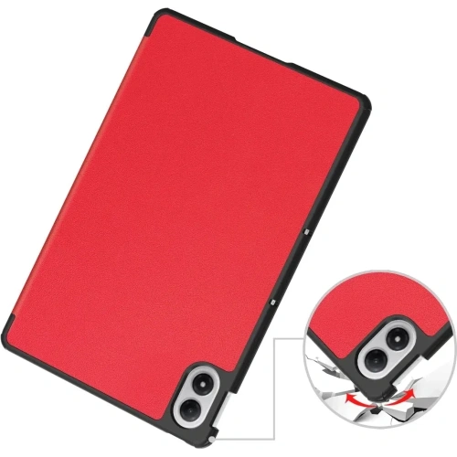 Etui z klapką Bizon Case Tab Croc do Xiaomi Redmi Pad 2 Pro czerwone