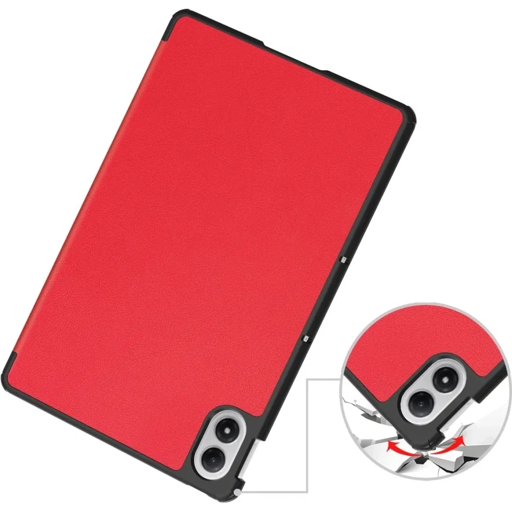 Etui z klapką Bizon Case Tab Croc do Xiaomi Redmi Pad 2 Pro czerwone