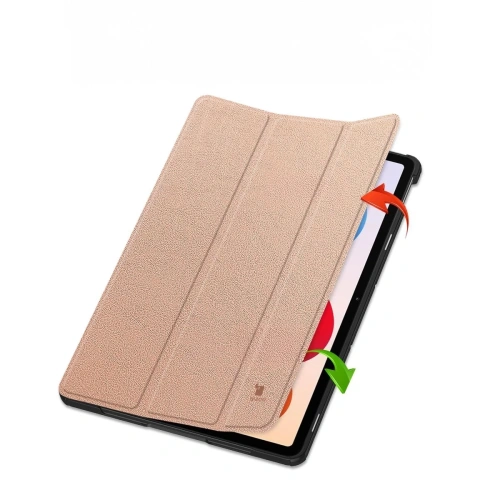 Etui z klapką Bizon Case Tab Croc do Xiaomi Redmi Pad 2 Pro różowozłote