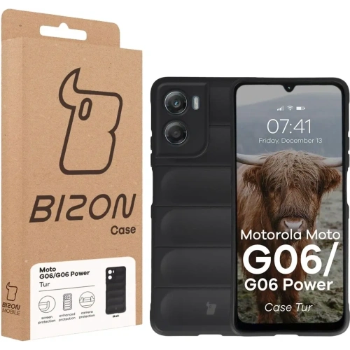 Pancerne etui Bizon Case Tur do Motorola Moto G06 4G / G06 Power 4G czarne
