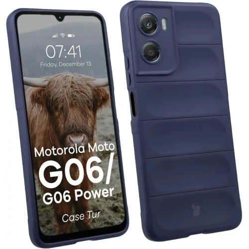 Pancerne etui Bizon Case Tur do Motorola Moto G06 4G / G06 Power 4 granatowe