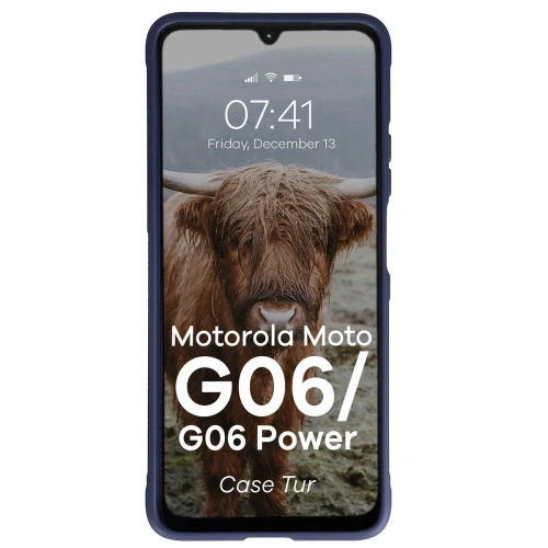 Pancerne etui Bizon Case Tur do Motorola Moto G06 4G / G06 Power 4 granatowe