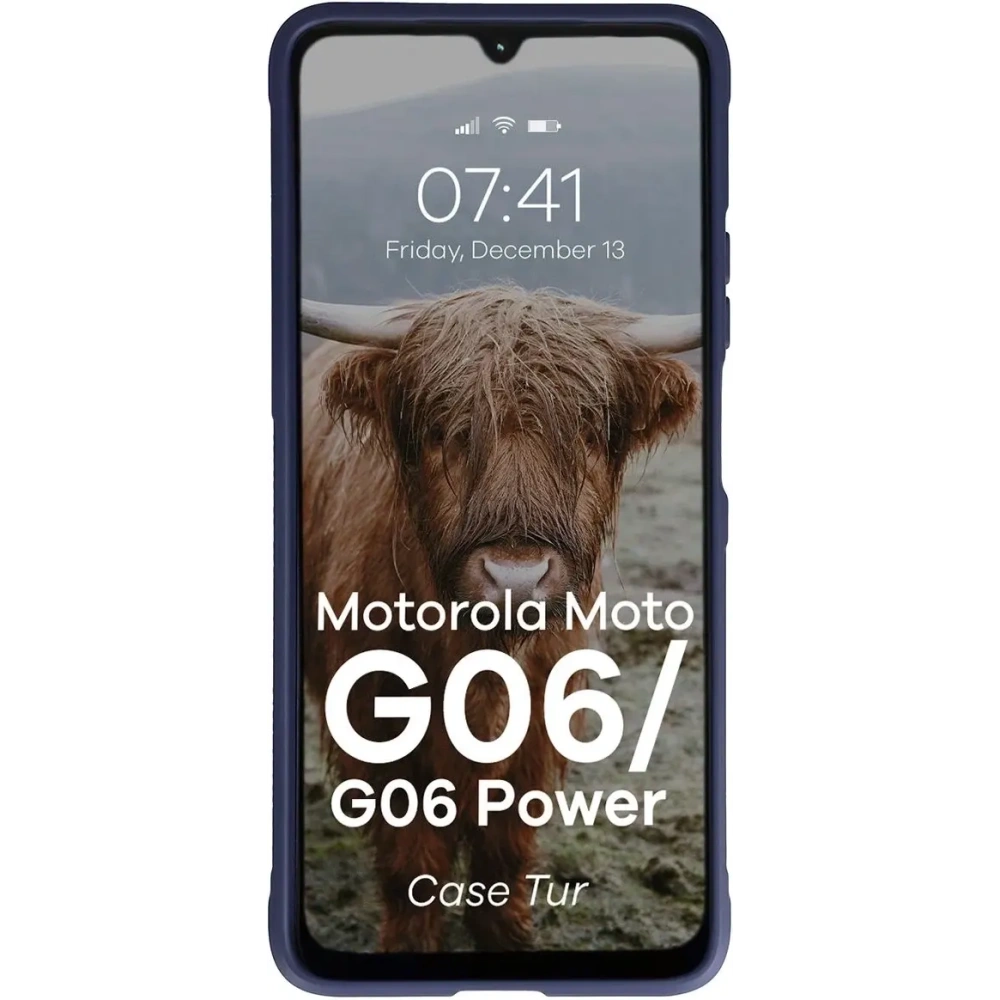 Pancerne etui Bizon Case Tur do Motorola Moto G06 4G / G06 Power 4 granatowe