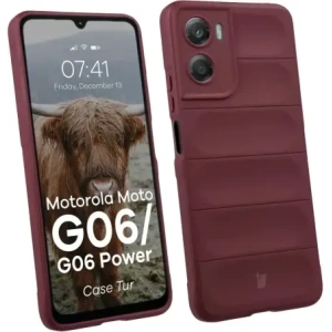 Pancerne etui Bizon Case Tur do Motorola Moto G06 4G / G06 Power 4 burgundowe