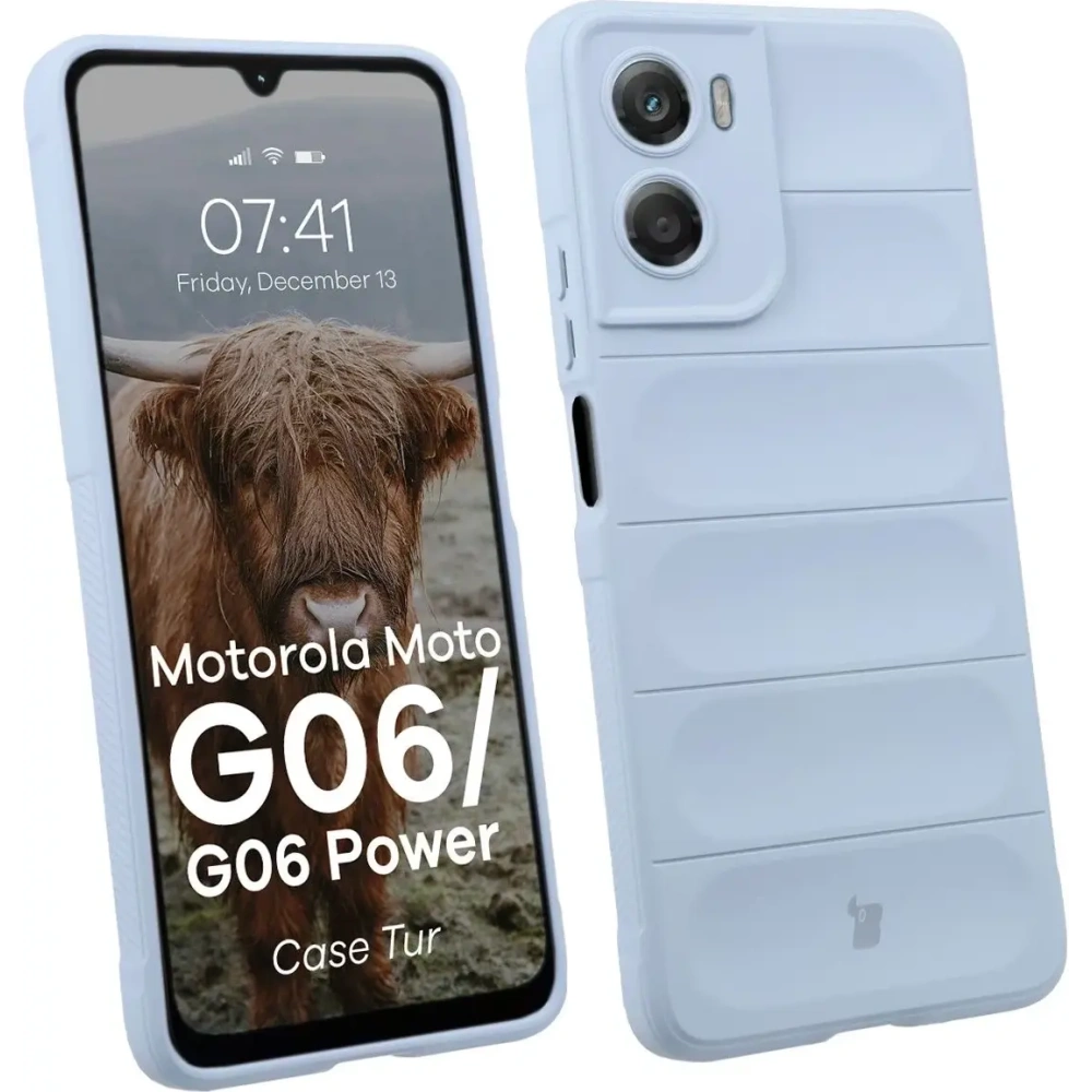 Pancerne etui Bizon Case Tur do Motorola Moto G06 4G / G06 Power 4 jasnoniebieskie