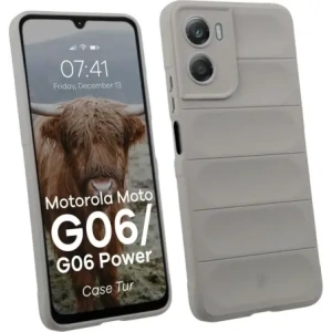 Pancerne etui Bizon Case Tur do Motorola Moto G06 4G / G06 Power 4 jasnoszare