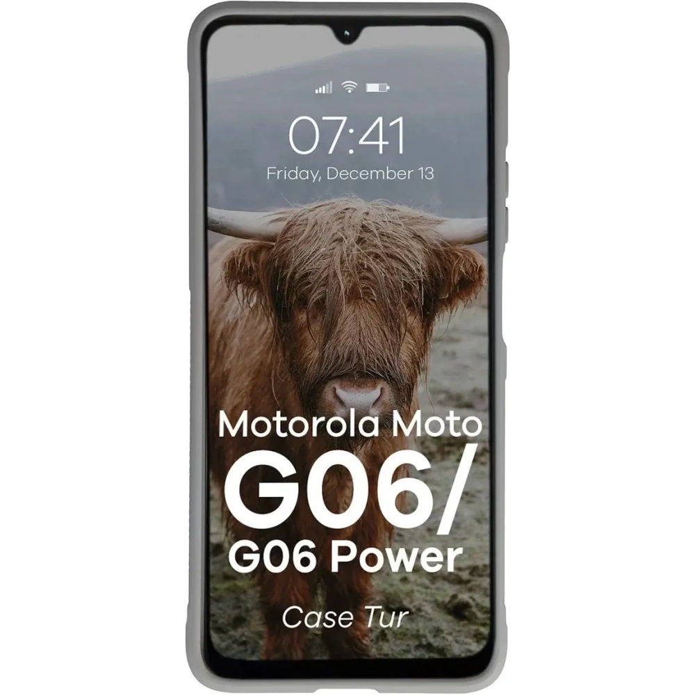 Pancerne etui Bizon Case Tur do Motorola Moto G06 4G / G06 Power 4 jasnoszare