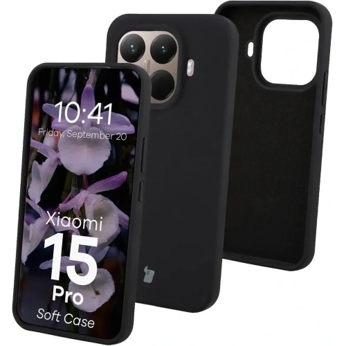 Silikonowe etui Bizon Soft Case do Xiaomi 15T Pro czarne