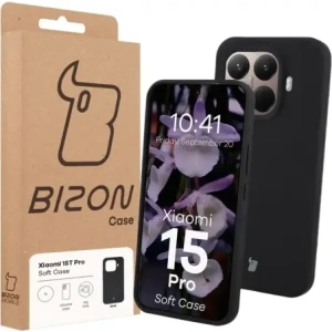 Silikonowe etui Bizon Soft Case do Xiaomi 15T Pro czarne