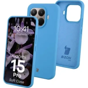 Silikonowe etui Bizon Soft Case do Xiaomi 15T Pro niebieskie