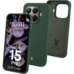 Silikonowe etui Bizon Soft Case do Xiaomi 15T Pro ciemnozielone