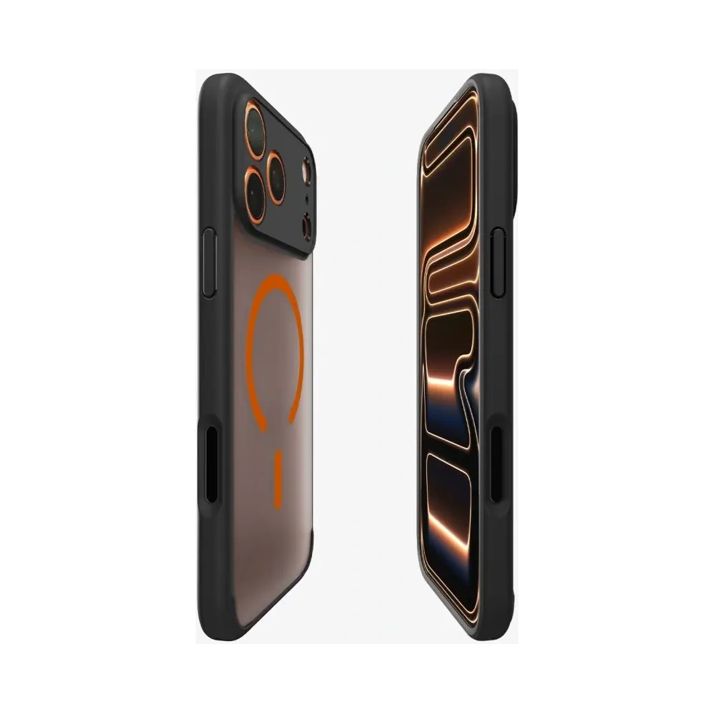 Etui Spigen Ultra Hybrid Mag MagSafe do Apple iPhone 17 Pro Max Frost Black/orange