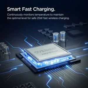 Uchwyt samochodowy do kratki z ładowarką indukcyjną Spigen Essential EV25MFAQ Qi2.2 Peltier Magnetic MagSafe Vent Car Mount Wireless Charger Black