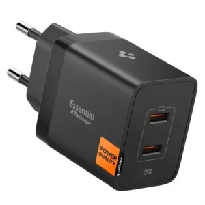 Ładowarka sieciowa Spigen Essential EE472EU 2xUSB-C Network Charger 47W Black