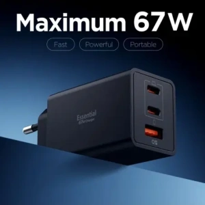 Ładowarka sieciowa Spigen Essential EE673EU USB-A, 2xUSB-C Network Charger 67W Black