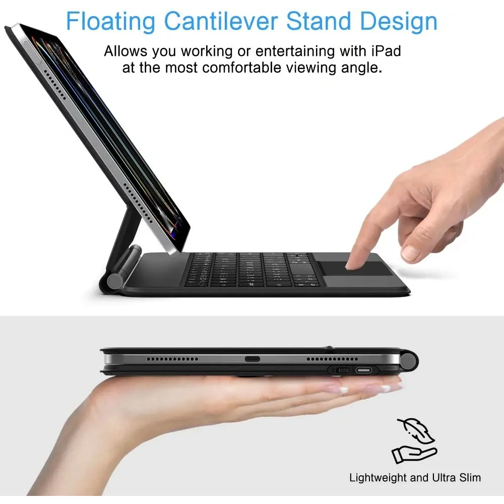 Etui z klawiaturą Tech-Protect SmartCase Magnetic + Keyboard do Apple iPad Pro 13” 2024/2025 Black