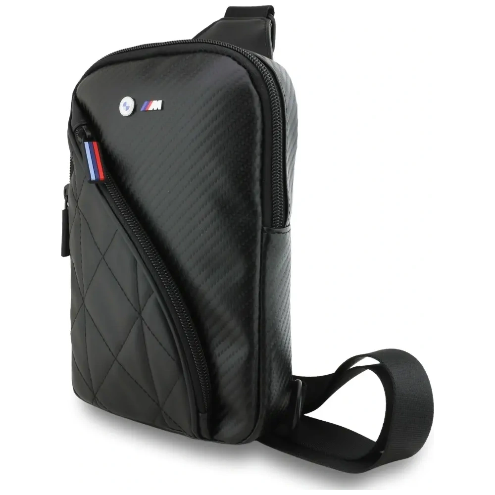 Torebka na telefon BMW Carbon Pocket&Metal Logo Crossbody czarny