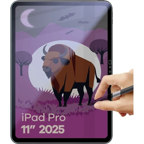 Prywatyzujące szkło hybrydowe Bizon Glass Tab Mule Shadow do Apple iPad Pro 11" M5 2025 matowe