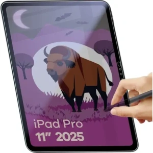 Prywatyzujące szkło hybrydowe Bizon Glass Tab Mule Shadow do Apple iPad Pro 11" M5 2025 matowe