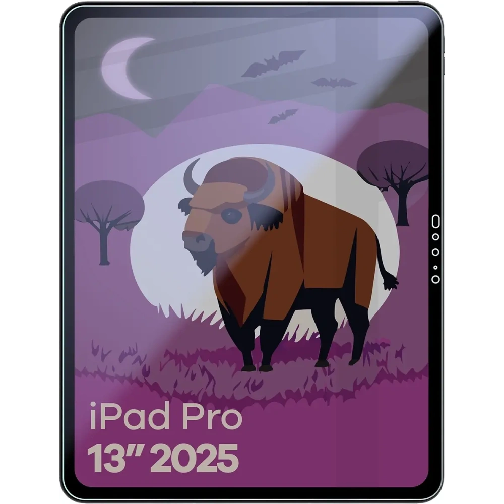 Prywatyzujące szkło hybrydowe Bizon Glass Tab Mule Shadow do Apple iPad Pro 13" M5 2025 matowe