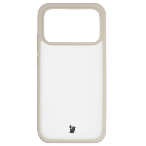Etui Bizon Case Angelo do Xiaomi POCO F8 Pro półprzezroczyste z beżową ramką